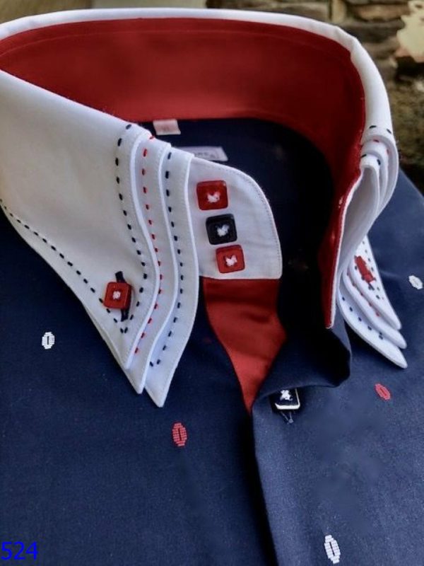 Chemise à Col Superposé